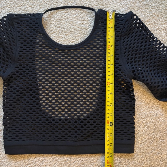 Alo yoga knit top shirt Seamless Open Air Cover Up Black Size S - Picture 12 of 12